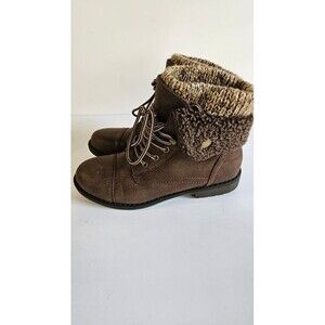 Cliffs by White Mountain Womens Decker Round Toe, Brown Lace up Boot, size 6 M